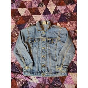 Cinch Denim Jacket Youth Boys L Blue Jean Cowboy Western Button Up